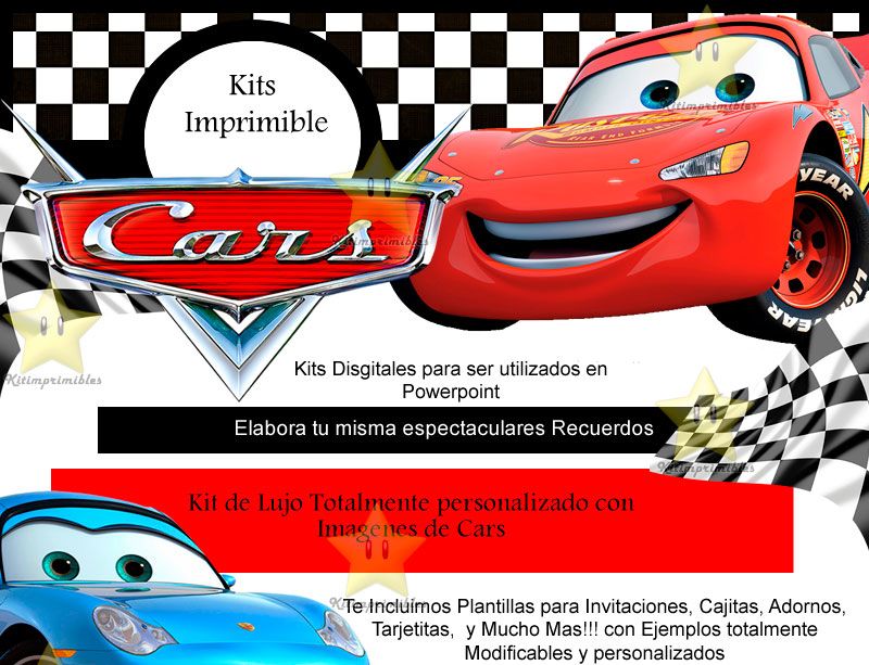 Kit Imprimible Candy Bar Golosinas De Cars Tita Yapa Y Mas kit